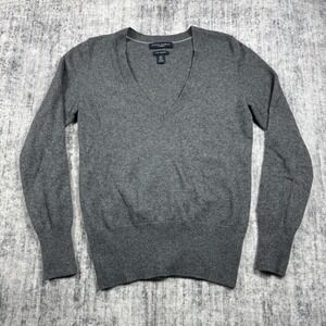 Banana Republic Men's Heather Gary V-Neck Sweater 100% Cashmere Size Small